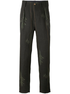 брюки с лиственным принтом Etro