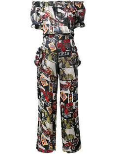 motorcycle print jumpsuit Hache