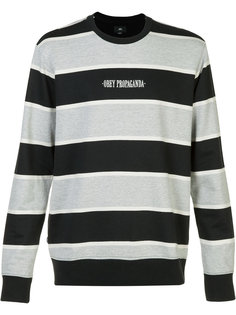 striped logo sweatshirt  Obey