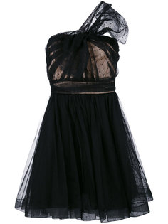 расклешенное платье на одно плечо Red Valentino