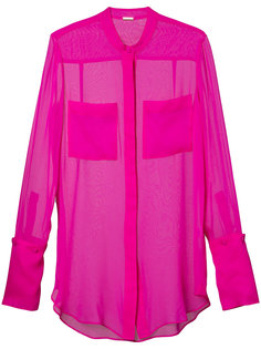 sheer button-up shirt Adam Lippes