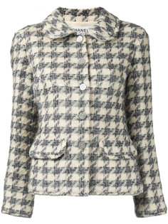 CC Logo houndstooth jacket Chanel Vintage