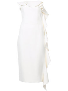 strapless ruffle dress Christian Siriano