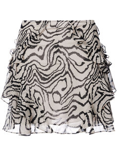 printed frill trim mini skirt Derek Lam 10 Crosby