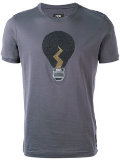 футболка с аппликацией лампочки Fendi