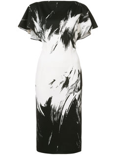 flared sleeve midi dress  Christian Siriano