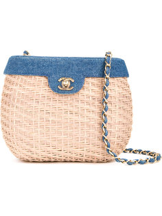 CC basket weave vanity bag Chanel Vintage