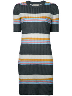 striped ribbed-knit dress Maison Kitsuné