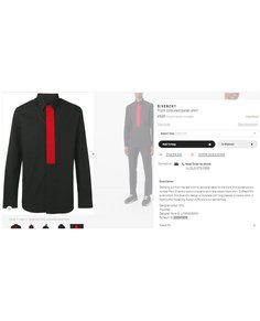 front coloured panel shirt Givenchy Vintage
