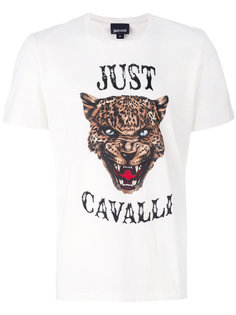 футболка с принтом льва Just Cavalli