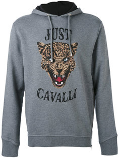 толстовка с капюшоном и принтом тигра Just Cavalli