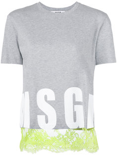футболка с принтом-логотипом MSGM