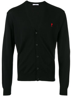 embroidered logo cardigan Ami Alexandre Mattiussi