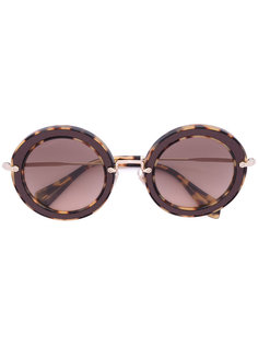 round frame sunglasses Miu Miu Eyewear