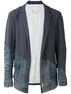 contrast denim blazer Greg Lauren