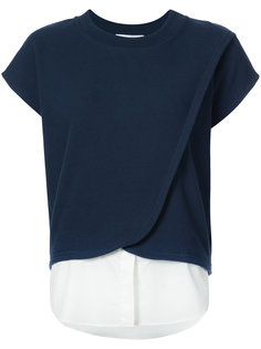 drape front shirt hem T-shirt Derek Lam 10 Crosby