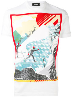 футболка с принтом лыжников Dsquared2