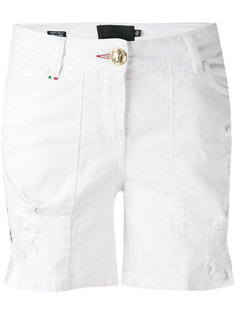 eyelet embellished denim shorts Philipp Plein