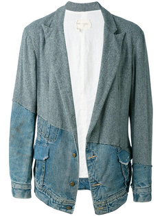 contrast denim blazer Greg Lauren