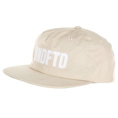 Бейсболка с прямым козырьком Undefeated Undftd Applique Strapback Cap Tan