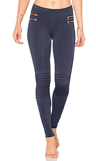 Fit zipper moto legging - Blue Life