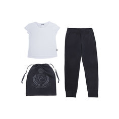 Комплект: футболка, брюки и мешок для девочки Gulliver