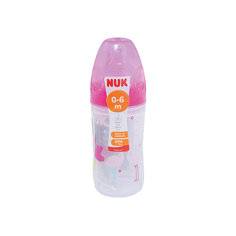Бутылочка First Choice New Classic  Фламинго, 150 мл., NUK, розовый