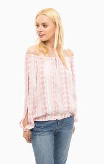 Блуза из вискозы с вырезами на рукавах Mustang