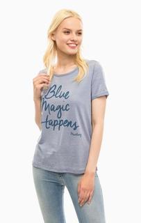 Синяя футболка с круглым вырезом Mustang