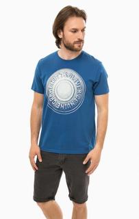 Синяя футбола из хлопка S.Oliver