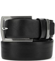 Черный ремень из натуральной кожи Sergio Belotti