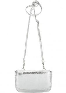 Серебристая сумка из натуральной кожи Gianni Conti