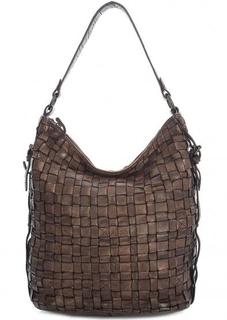 Кожаная сумка с широкой ручкой и плечевым ремнем Gianni Conti