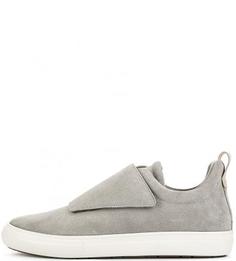 Серые кеды из замши на липучке Aldo