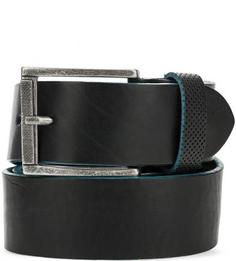 Черный кожаный ремень Sergio Belotti