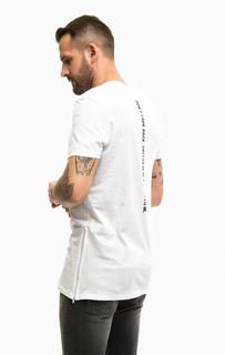 Белая футболка с молнией сбоку Mavi