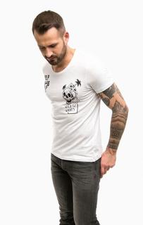 Белая футболка с круглым вырезом Mavi