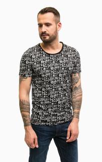 Хлопковая футболка с принтом Mavi