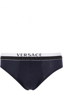 Хлопковые брифы с широкой резинкой Versace