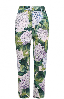 Укороченные брюки прямого кроя с цветочным принтом Dolce &amp; Gabbana