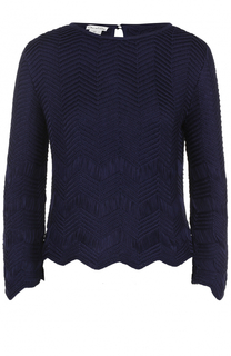 Шелковый пуловер фактурной вязки Oscar de la Renta