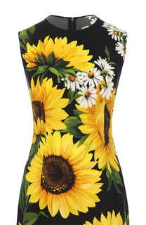 Приталенный топ с цветочным принтом Dolce &amp; Gabbana