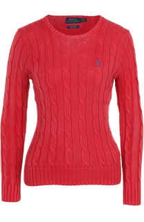 Пуловер фактурной вязки с логотипом бренда Polo Ralph Lauren