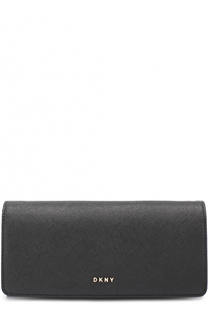 Кожаный кошелек с клапаном DKNY
