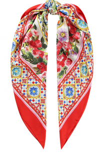 Шелковый платок с принтом Dolce &amp; Gabbana