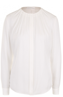 Блуза с круглым вырезом и драпировкой HUGO