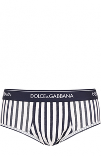 Хлопковые хипсы с широкой резинкой Dolce &amp; Gabbana