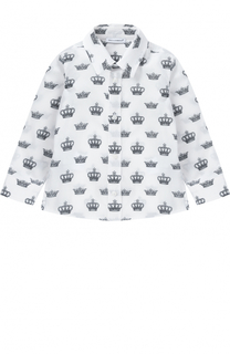 Хлопковая рубашка с принтом Dolce &amp; Gabbana