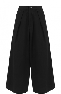 Укороченные широкие брюки с карманами и защипами Yohji Yamamoto