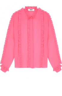 Блуза прямого кроя с оборками MSGM